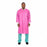 Cardinal Premium Knee-Length Lab Coat - Knee-Length Disposable Lab Coat with Knit Collar, Raspberry, Size 3XL - C3660RB3XL