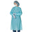 Cardinal Health Convertors Impervious Gowns - Gown, Plastic Film, Blue, Size XL - 5213PG