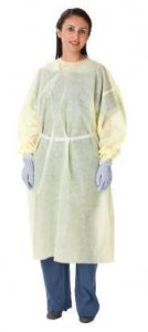 Cardinal Health Yellow Isolation Gown - Yellow Isolation Gown, Knit Cuff, Size XL - 7101PG