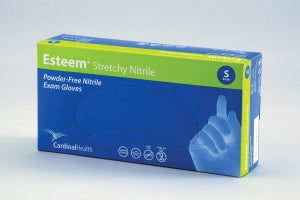 Cardinal Health Esteem Stretchy Nitrile III Exam Gloves - 9.5" Esteem Stretch Nitrile Exam Gloves, 4.5 Mil, Teal Blue, Size XS - 8854NXSB