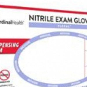 Cardinal Health Flexal Nitrile Exam Gloves - Flexal Powder-Free Thin Nitrile Exam Gloves with Textured Fingertips, Size L - 88TNF04L