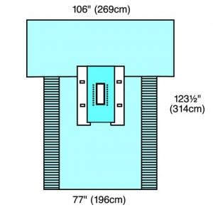 Cardinal Health Laparotomy Drapes - Laparotomy Drape with Pouches - 9430