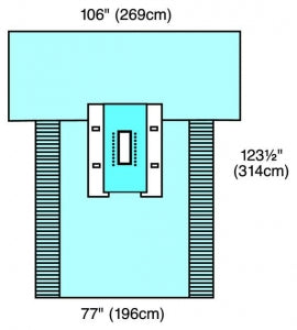 Cardinal Health Laparotomy Drapes - Laparotomy Drape with Pouches - 9430