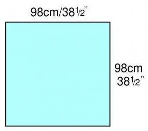 Cardinal Health Sterile Square Folded Drapes - Drape Sheet, Square Folded, Sterile, 38.5" x 38.5" - 9461