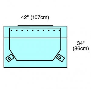 Cardinal Health Head Drapes - Head Drape, 43" x 39" - 9556