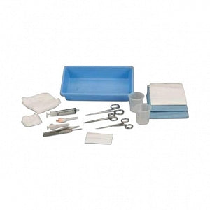 Cardinal Health Standard Laceration Trays - Safety Laceration Pack, with Gauze, Needle, CSR Wrap - ACS-S-SAF2