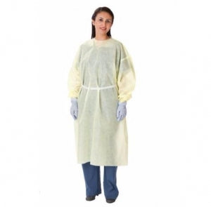 Cardinal Health Yellow Isolation Gown - Yellow Isolation Gown, AAMI, Overhead, Size XL - AT4498-XL