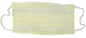 Cardinal ASTM F2100-11 Level 1 Procedure Masks - ASTM Level 1 Procedure Mask with Tissue Inner Layer, Yellow - AT70021