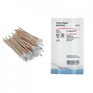 Cardinal Health Nonsterile Cotton Tip Applicators - Cotton Tip Applicator, Wood, Nonsterile, 3" - C15055-003