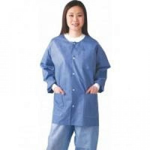 Cardinal Health Disposable Hip-Length Lab Coats - Hip-Length Lab Jacket, Disposable, Medical, Blue, Size L - C3630MBL