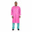 Cardinal Premium Knee-Length Lab Coat - Knee-Length Disposable Lab Coat with Knit Collar, Raspberry, Size XS - C3660RBXS