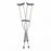 Cardinal Health Push-Button Forearm Crutches - Forearm Crutches, 250 lb. Capacity, Aluminum, Push-Button Adjustment, 32"-41" - CA801FYTH