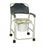 Cardinal Health Shower Chairs - 21" Commode Shower Chair with Back, Locking Casters and 10 qt. Bucket, 375-lb. Weight Capacity - CBAS0032