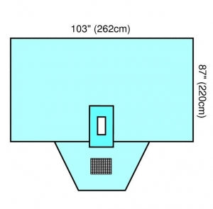 Cardinal Health Neuroligical Incise Drapes - Wound Protector Ring Drap, 35" x 35", 9" dia. - D37106310