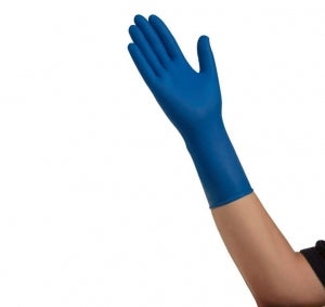 Cardinal Health XP Plus Latex Examination Gloves - Powder-Free Latex Exam Glove with 12" Extended Cuff, Blue, Size L - L88HRL