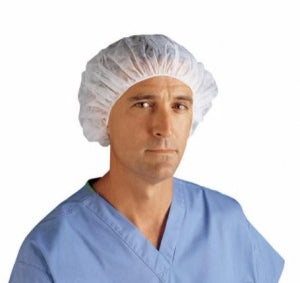 Cardinal Health Spunbond Nonsterile Bouffant Caps - Spunbond Non-Sterile Bouffant Cap, Blue, 24" - V3274