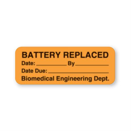 Biomedical Engineering Dept Labels Biomedical Engineering Dept Electrical Safety Test" - FL Yellow - 2.25"W x 0.88"H