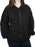 Women's 100% Polyester Fleece Jacket, Black, Size 2XL