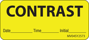 PDC Healthcare Contrast Labels - Label, Contrast Date, 2-1/4" x 1", Yellow - MV04SY2573