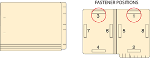 PDC Filepro End Tab Folder Fasteners - Filepro 14 pt. 2-Ply Manila Folder - ETF9