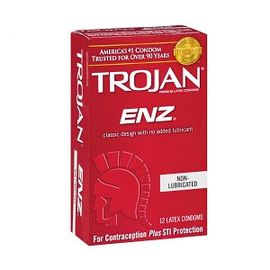 Church & Dwight Trojan ENZ Condoms - Trojan Nonlubricated Condom - 100 22600 90752 4