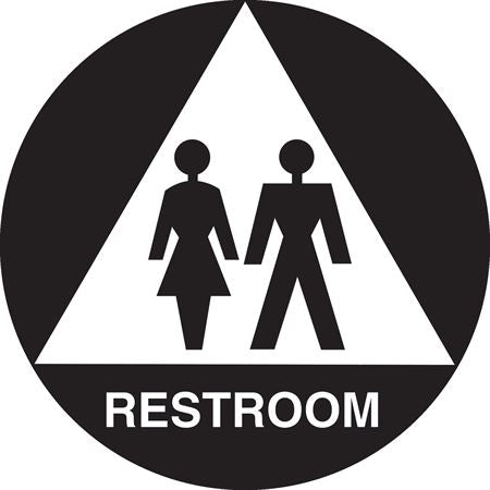 CA Restroom Sign 12 Gender Neutral - Triangle/Circle