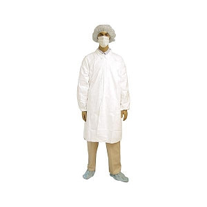 Connecticut Clean Room Corp Tyvek IsoClean Frocks - FROCKS, TYVEK, ISOCLEAN, SERGED SEAMS, 2XL - IC263SWH-OB