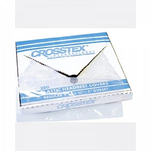 Crosstex Jumbo Plastic Headrest Covers - Plastic Headrest Covers, Clear, 9.5" x 14" - L3CP