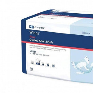 Cardinal Health Wings Plus Quilted Adult Briefs - Wings Choice Plus Quilted Adult Diapers, Size XL - V66035