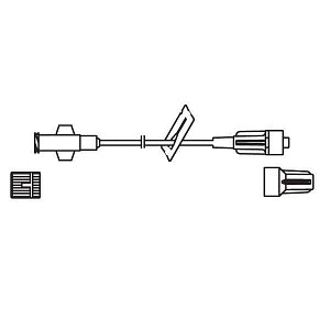 Codan Straight Extension Sets - Minibore Extension Set with Slide Clamp and Female Luer-Lock, 8", 0.4 ml - BC561