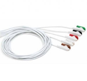 Curbell Medical 5-Lead AHA Leadwire Sets - AHA Twin Pin 5-Lead ECG Pinch Leadwire Set, 40" - 6732