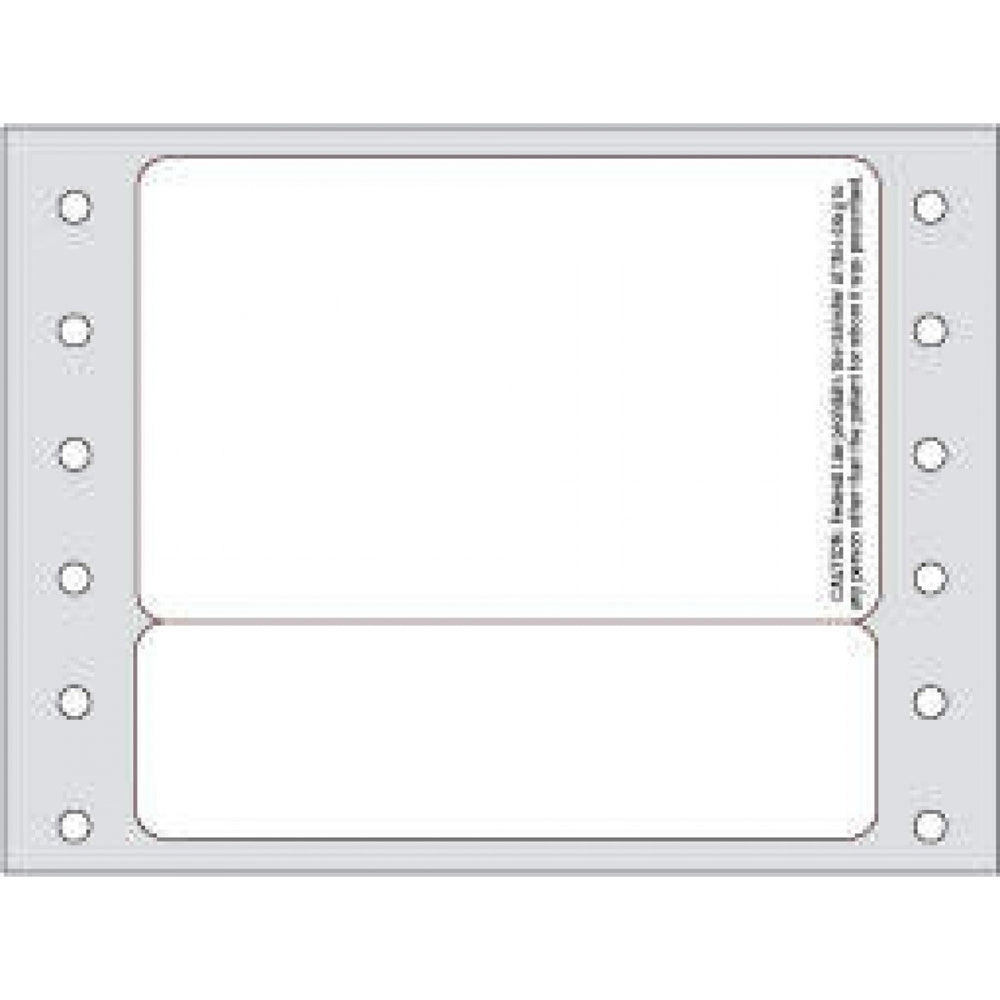 Label Dot Matrix Paper Permanent Caution Federal Law 3" X 2 3/4 " White 2500 Per Case