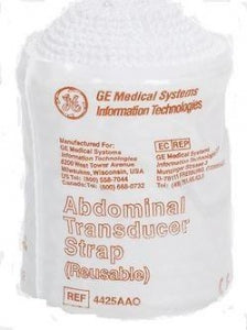 Vyaire AVyaireominal Disposable Transducer Belts - Abdominal Disposable Belt with Loop, White, Mesh - 4425AAO