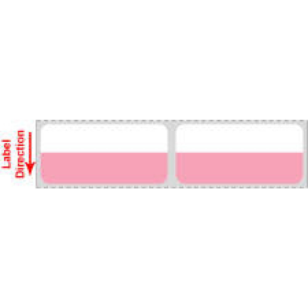 Label Thermal Transfer Piggyback Paper Permanent 2 3" Core 1 7/8" X 7/8" Pink 8000 Per Roll