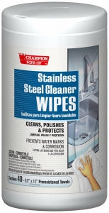 Chase Products Co. Stainless Steel Cleaning Wipes - Champion Stainless Steel Champion Wipes, 9-1/2" x 12", 40 Ct. - 4385505