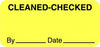 Centurion Centurion Sterile Processing Labels - Fluorescent Chartreuse Cleaned-Checked Label - CL3253K