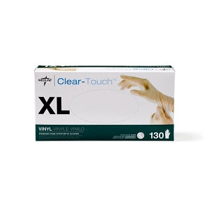 Medline Clear-Touch Vinyl Multipurpose Gloves - Clear-Touch Powder-Free Vinyl Multipurpose Gloves, Size XL - CLE204