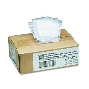 C-Line Products Write-On Recloseable Small Parts Poly Bags - Write-On Poly Zip-Close Bags, 2 Mil, 2" x 3", Clear - 47223