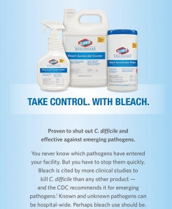 Clorox Bleach Germicidal Wipes - Clorox Bleach Wipes, Tub Refill, 110 Wipes - 30359