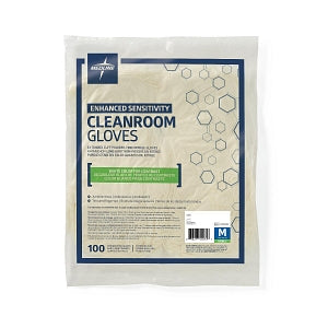 Medline Enhanced Sensitivity Cleanroom Nitrile Gloves - Enhanced Sensitivity Cleanroom Nonsterile Gloves, White, Size M - CLPRO52