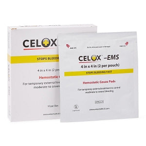 Medtrade Products Ltd Celox EMS Hemostats - Celox EMS Hemostats 4" x 4", 2/Pouch - FG08834291