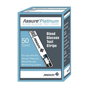 Arkray Assure Platinum Blood Glucose System - Assure Platinum Blood Glucose Test Strips, 50/Bx - 5000-50