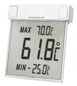 Control Company Traceable Big-Digit See-Thru Thermometer - Traceable Large Digit Thermometer, Celsius Only - 4160