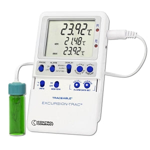 Control Excursion-Trac USB Datalogging Refrig / Frez Thermomers - Excursion-Trac Thermometer with 1 Vaccine Bottle Probe - 6437