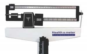 Health O Meter Professional Mechanical Beam Scales - Mechanical Physician Scale with Height Rod and Wheels, Pounds Only, Weight Capacity 500 lb. - 402LBWH