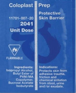 Coloplast Prep Protective Skin Barrier Films - NDS Skin Barrier Protectant Wipe - 2041