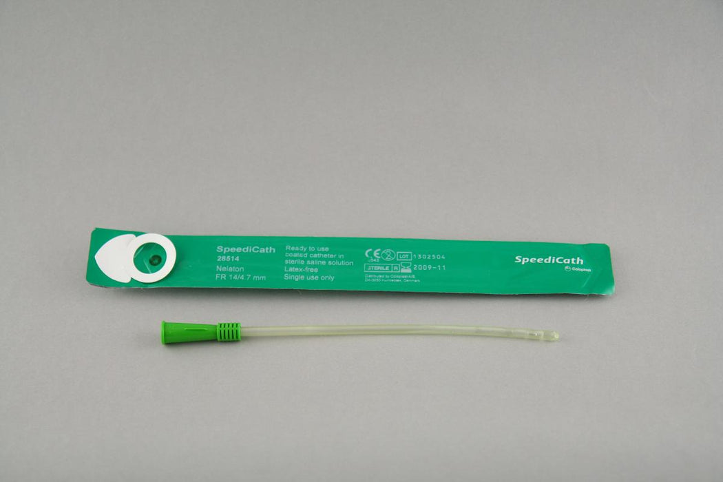 SpeediCath Hydrophilic Intermittent Catheter Compact Set by Coloplast.