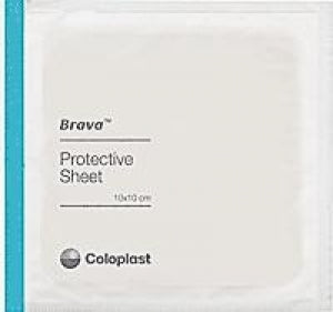 Coloplast Protective Sheet Hydrocolloid Skin Barriers - Brava Skin Barrier Protective Sheet, 10 cm x 10 cm - 3210