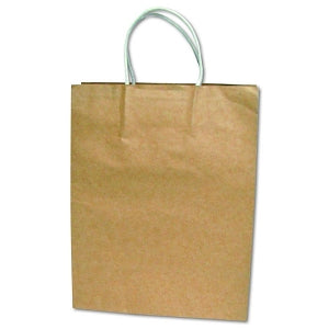 Consolidated Stamp Premium Brown Kraft Paper Shopping Bags - Premium Shopping Bag, Brown Kraft Paper, 12" x 17" - 091566