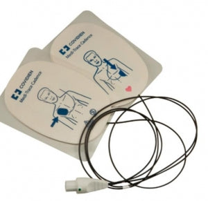 Cardinal Health Medi-Trace Cadence Adult Multifunction Defibrillation Electrodes - Medi-Trace Cadence-PC Philips (HP) Barrel Connector - 22661PC